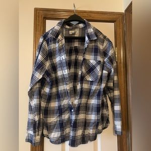 Old navy button down, navy blue and white